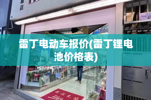 雷丁电动车报价(雷丁锂电池价格表)-第1张图片-星选测评