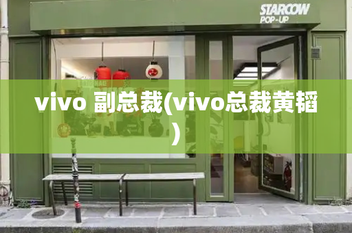 vivo 副总裁(vivo总裁黄韬)
