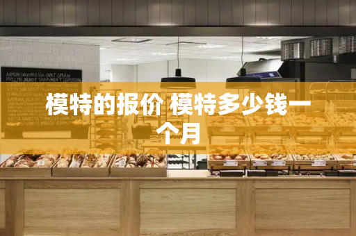 模特的报价 模特多少钱一个月