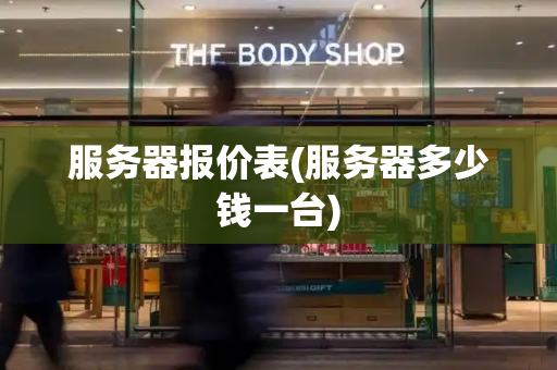 服务器报价表(服务器多少钱一台)-第1张图片-星选测评