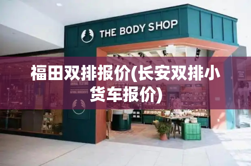福田双排报价(长安双排小货车报价)-第1张图片-星选测评