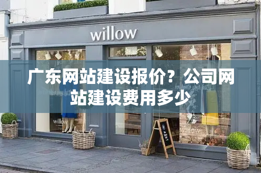 广东网站建设报价？公司网站建设费用多少