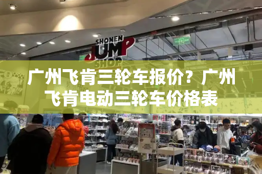 广州飞肯三轮车报价？广州飞肯电动三轮车价格表