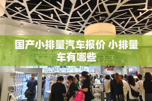 国产小排量汽车报价 小排量车有哪些-第1张图片-星选测评