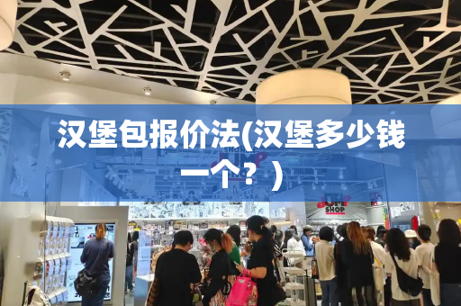 汉堡包报价法(汉堡多少钱一个？)