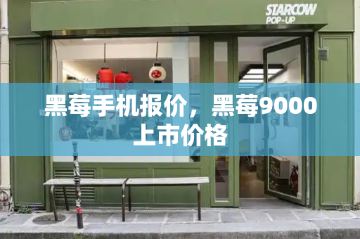 黑莓手机报价，黑莓9000上市价格