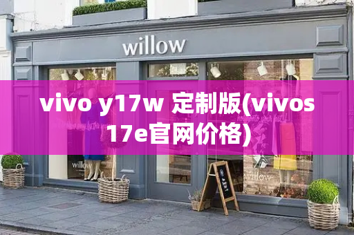 vivo y17w 定制版(vivos17e官网价格)-第1张图片-星选测评