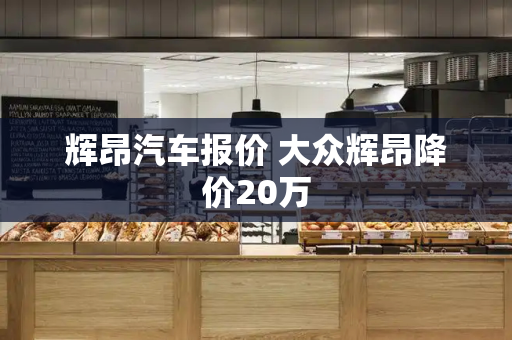 辉昂汽车报价 大众辉昂降价20万