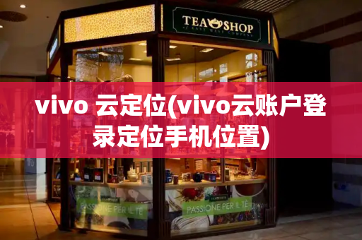 vivo 云定位(vivo云账户登录定位手机位置)
