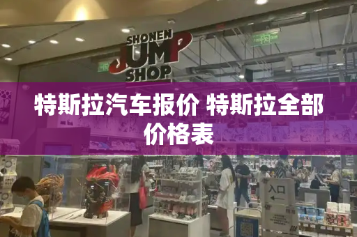 特斯拉汽车报价 特斯拉全部价格表