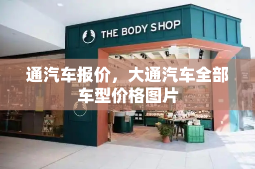 通汽车报价，大通汽车全部车型价格图片
