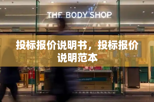 投标报价说明书，投标报价说明范本