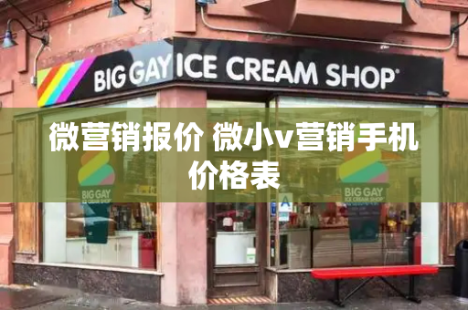 微营销报价 微小v营销手机价格表