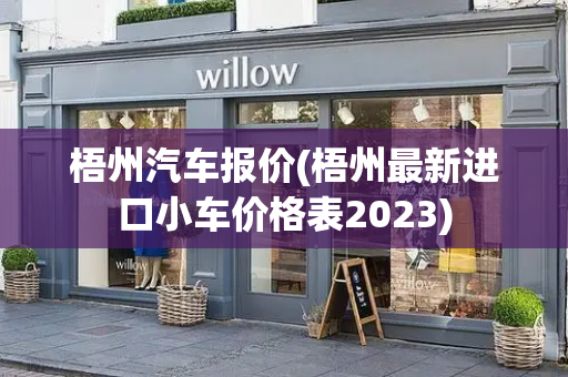 梧州汽车报价(梧州最新进口小车价格表2023)