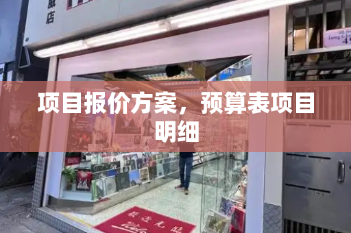 项目报价方案，预算表项目明细