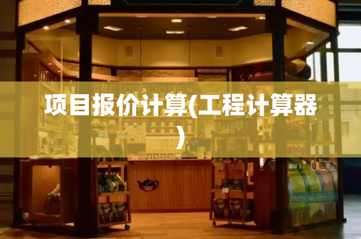 项目报价计算(工程计算器)-第1张图片-星选测评