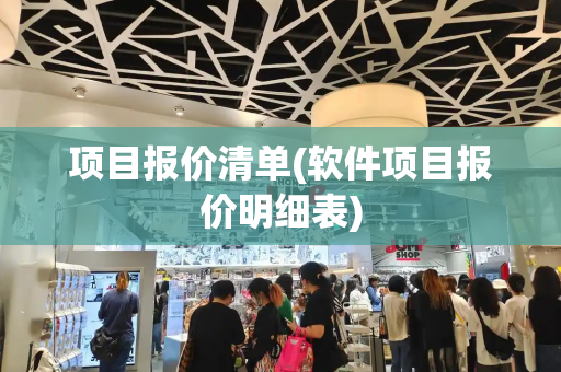 项目报价清单(软件项目报价明细表)-第1张图片-星选测评