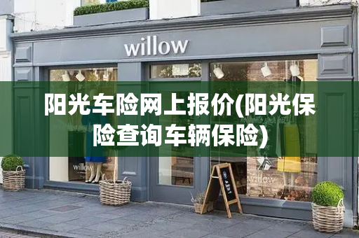 阳光车险网上报价(阳光保险查询车辆保险)