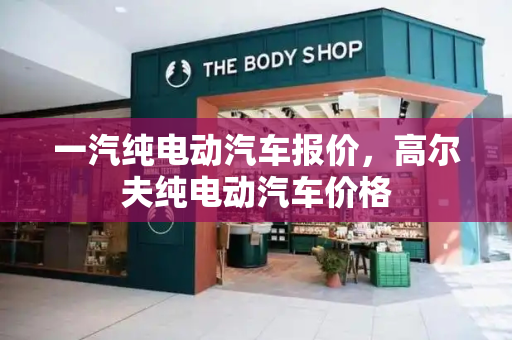 一汽纯电动汽车报价，高尔夫纯电动汽车价格-第1张图片-星选测评