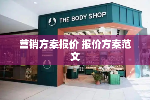 营销方案报价 报价方案范文