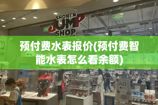 预付费水表报价(预付费智能水表怎么看余额)