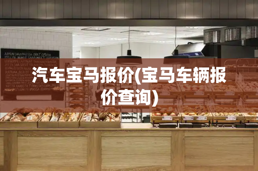 汽车宝马报价(宝马车辆报价查询)