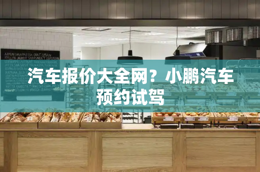 汽车报价大全网？小鹏汽车预约试驾