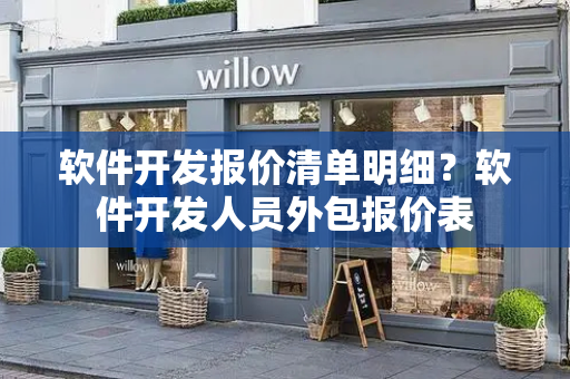 软件开发报价清单明细？软件开发人员外包报价表