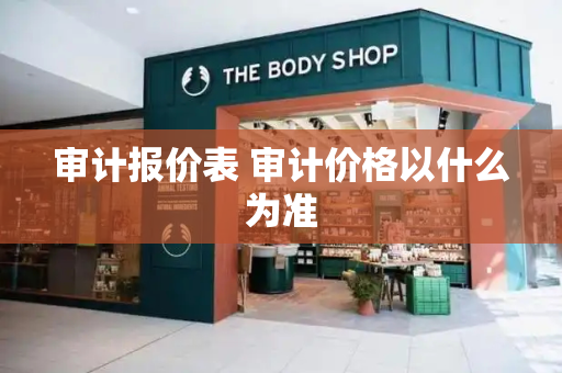 审计报价表 审计价格以什么为准-第1张图片-星选测评