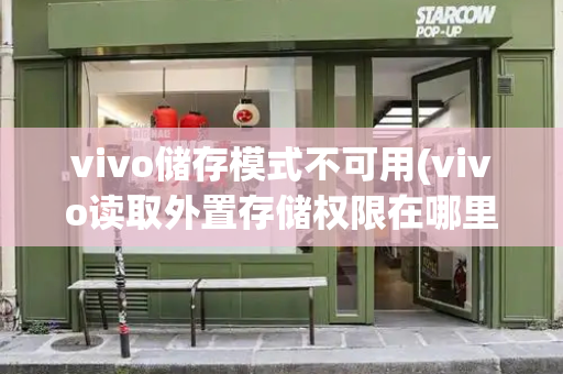 vivo储存模式不可用(vivo读取外置存储权限在哪里打开)
