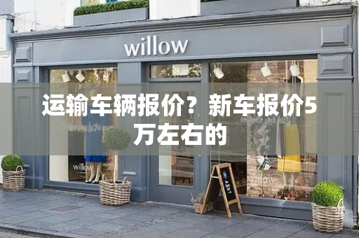 运输车辆报价？新车报价5万左右的