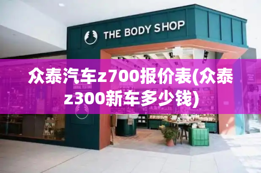 众泰汽车z700报价表(众泰z300新车多少钱)-第1张图片-星选测评