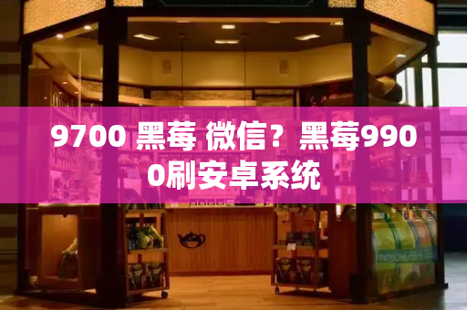 9700 黑莓 微信？黑莓9900刷安卓系统-第1张图片-星选测评