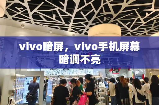 vivo暗屏，vivo手机屏幕暗调不亮