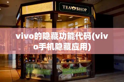 vivo的隐藏功能代码(vivo手机隐藏应用)
