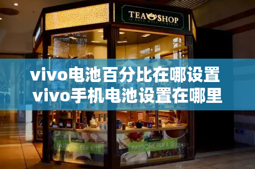 vivo电池百分比在哪设置 vivo手机电池设置在哪里