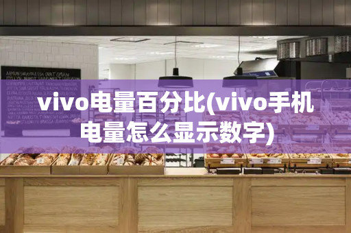 vivo电量百分比(vivo手机电量怎么显示数字)
