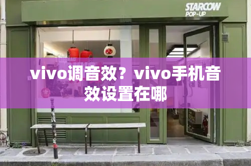 vivo调音效？vivo手机音效设置在哪