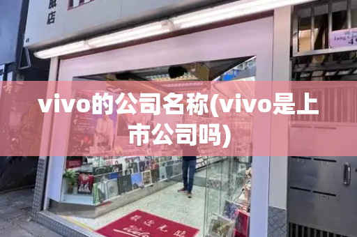 vivo的公司名称(vivo是上市公司吗)
