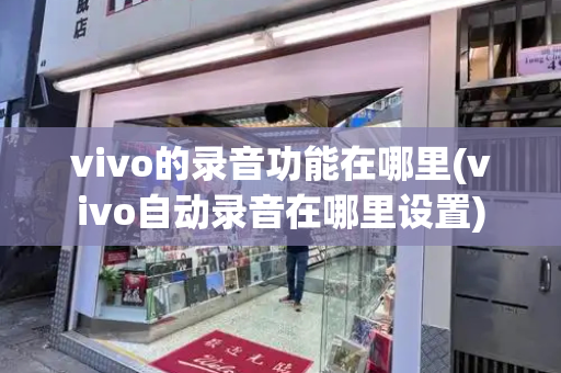vivo的录音功能在哪里(vivo自动录音在哪里设置)
