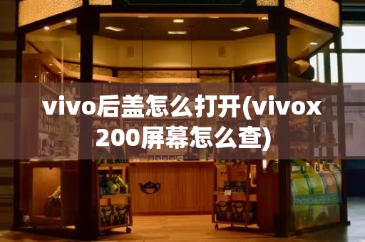 vivo后盖怎么打开(vivox200屏幕怎么查)-第1张图片-星选测评