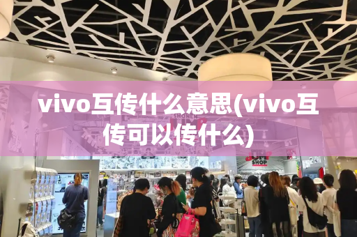 vivo互传什么意思(vivo互传可以传什么)-第1张图片-星选测评