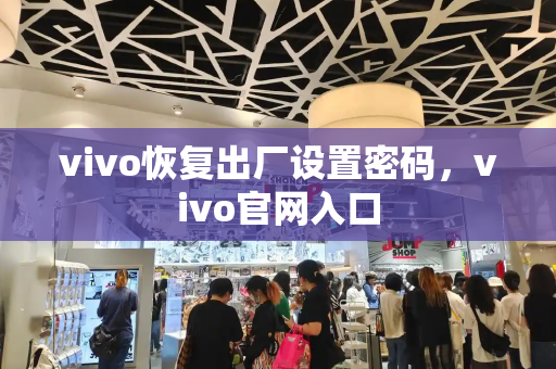 vivo恢复出厂设置密码，vivo官网入口-第1张图片-星选测评