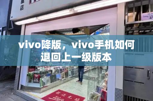 vivo降版，vivo手机如何退回上一级版本