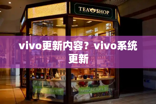 vivo更新内容？vivo系统更新-第1张图片-星选测评