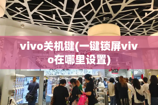 vivo关机键(一键锁屏vivo在哪里设置)