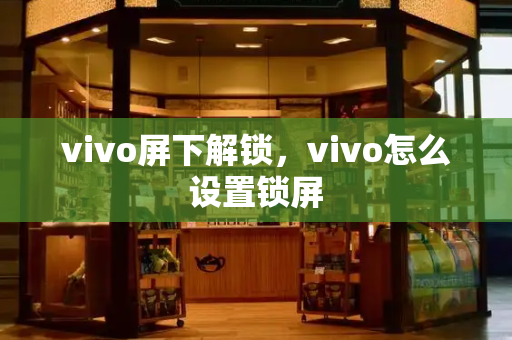 vivo屏下解锁，vivo怎么设置锁屏-第1张图片-星选测评