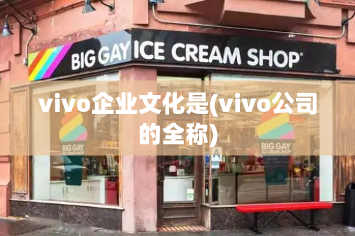 vivo企业文化是(vivo公司的全称)