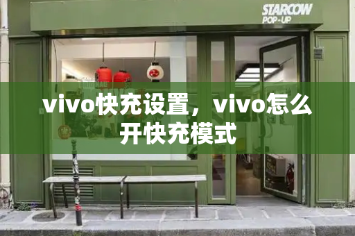 vivo快充设置，vivo怎么开快充模式