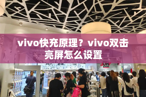 vivo快充原理？vivo双击亮屏怎么设置